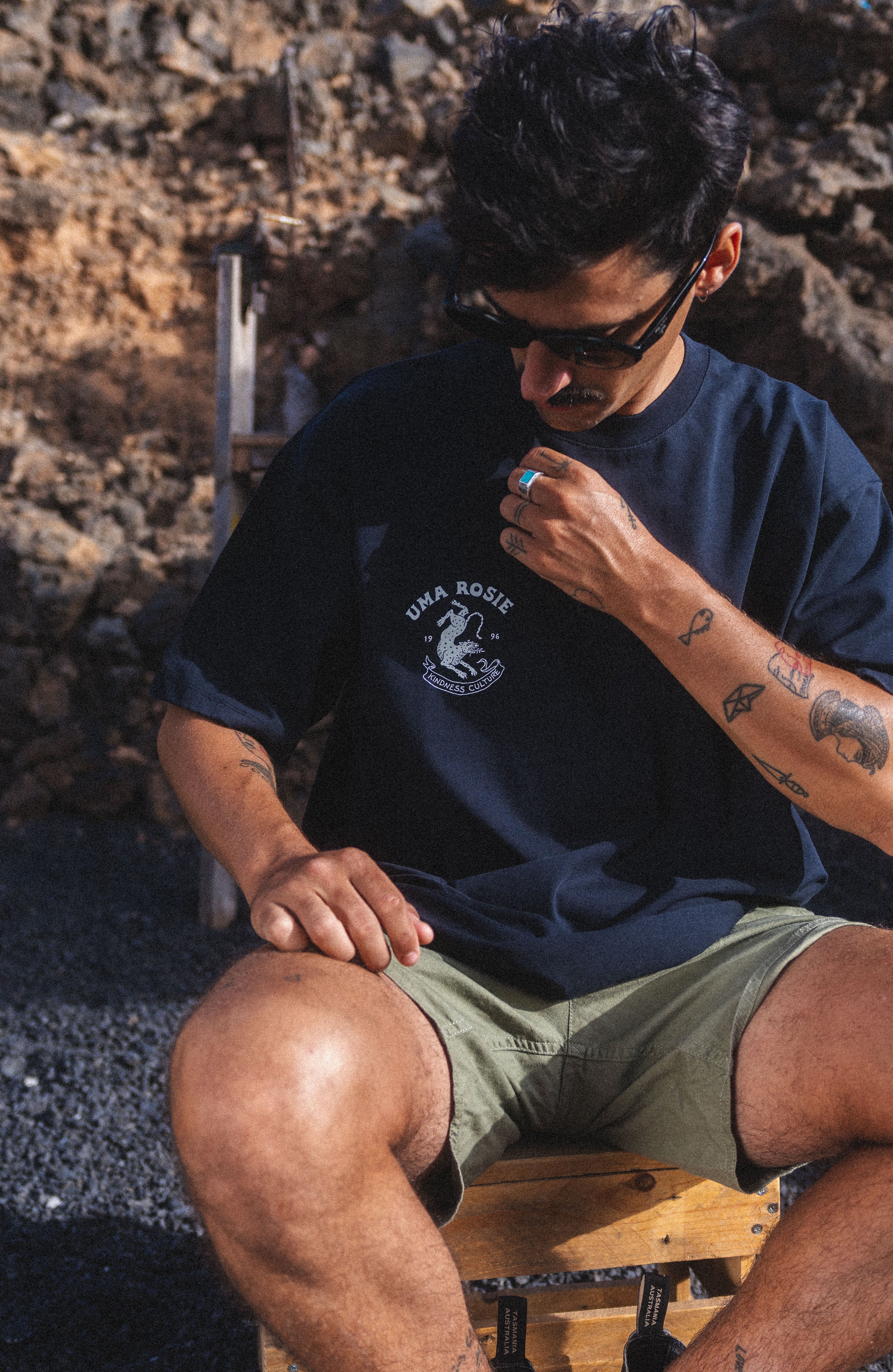 T-shirt Noir Imprimé Tigre | Fabriqué au Portugal