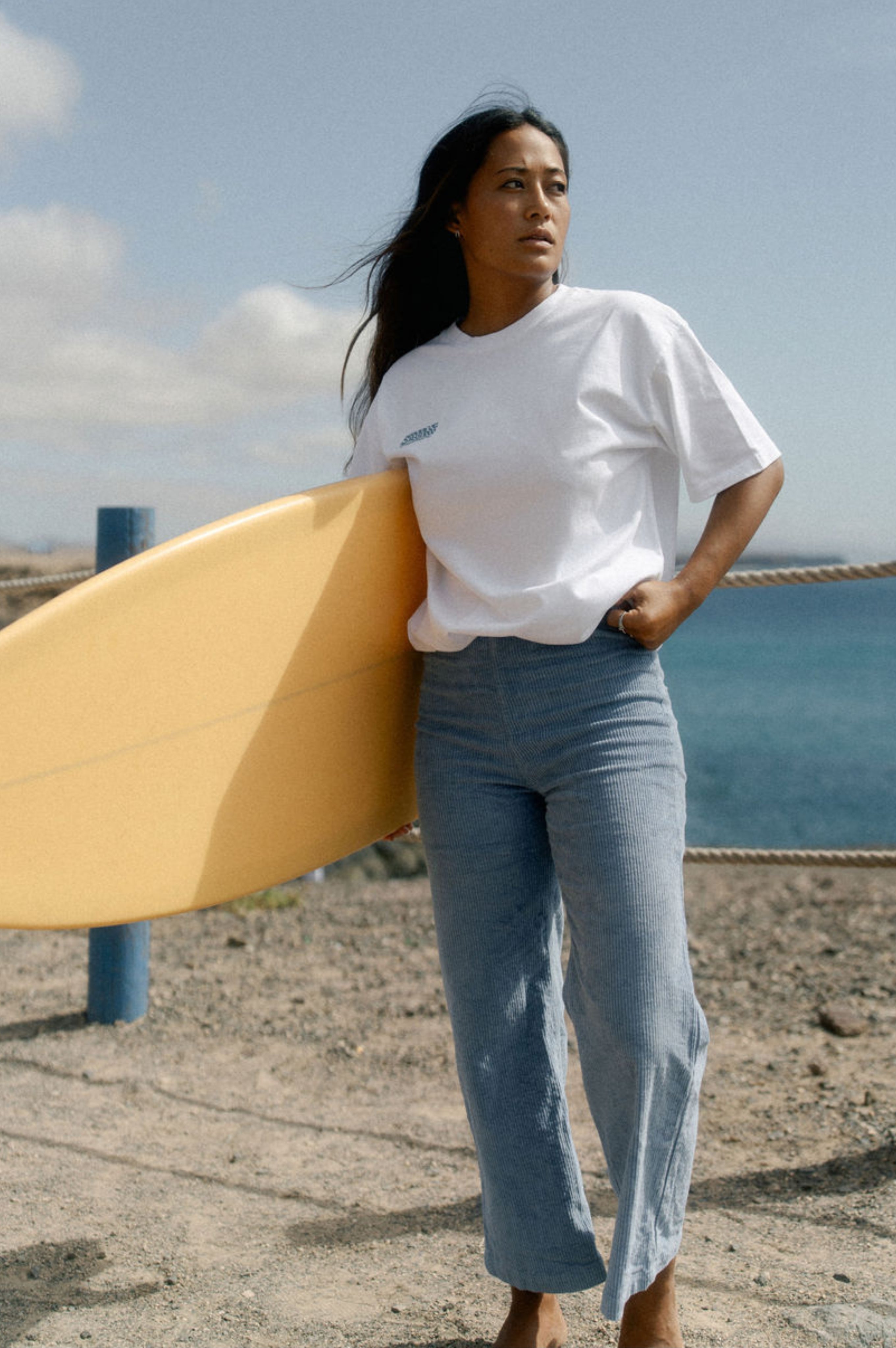 t-shirt basique blanc éco-responsable pour femme
