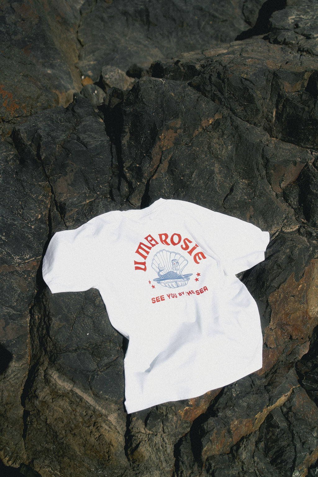 t-shirt made in france blanc design coquillage