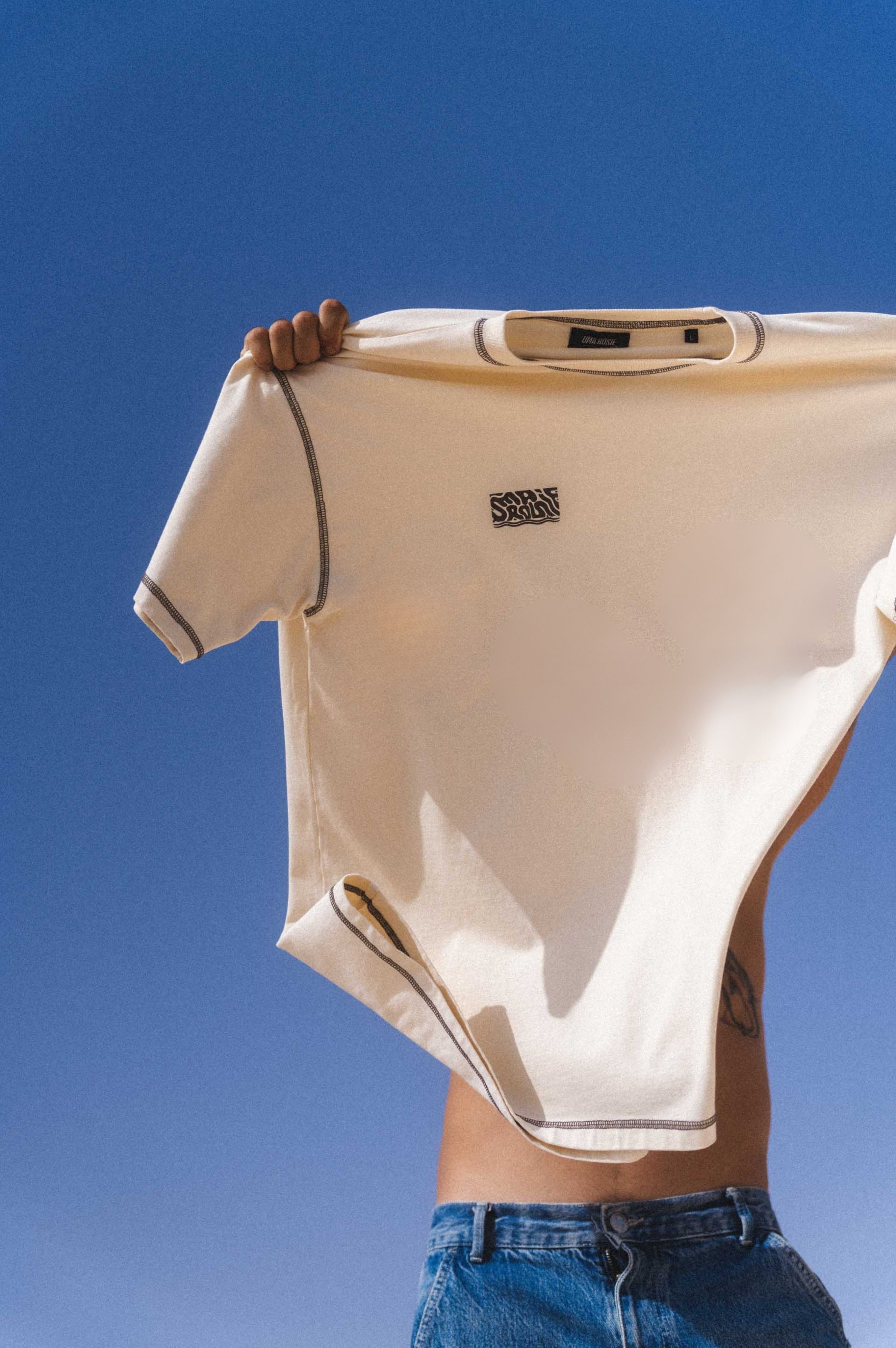 T-shirt Basique Écru | Fabriqué au Portugal