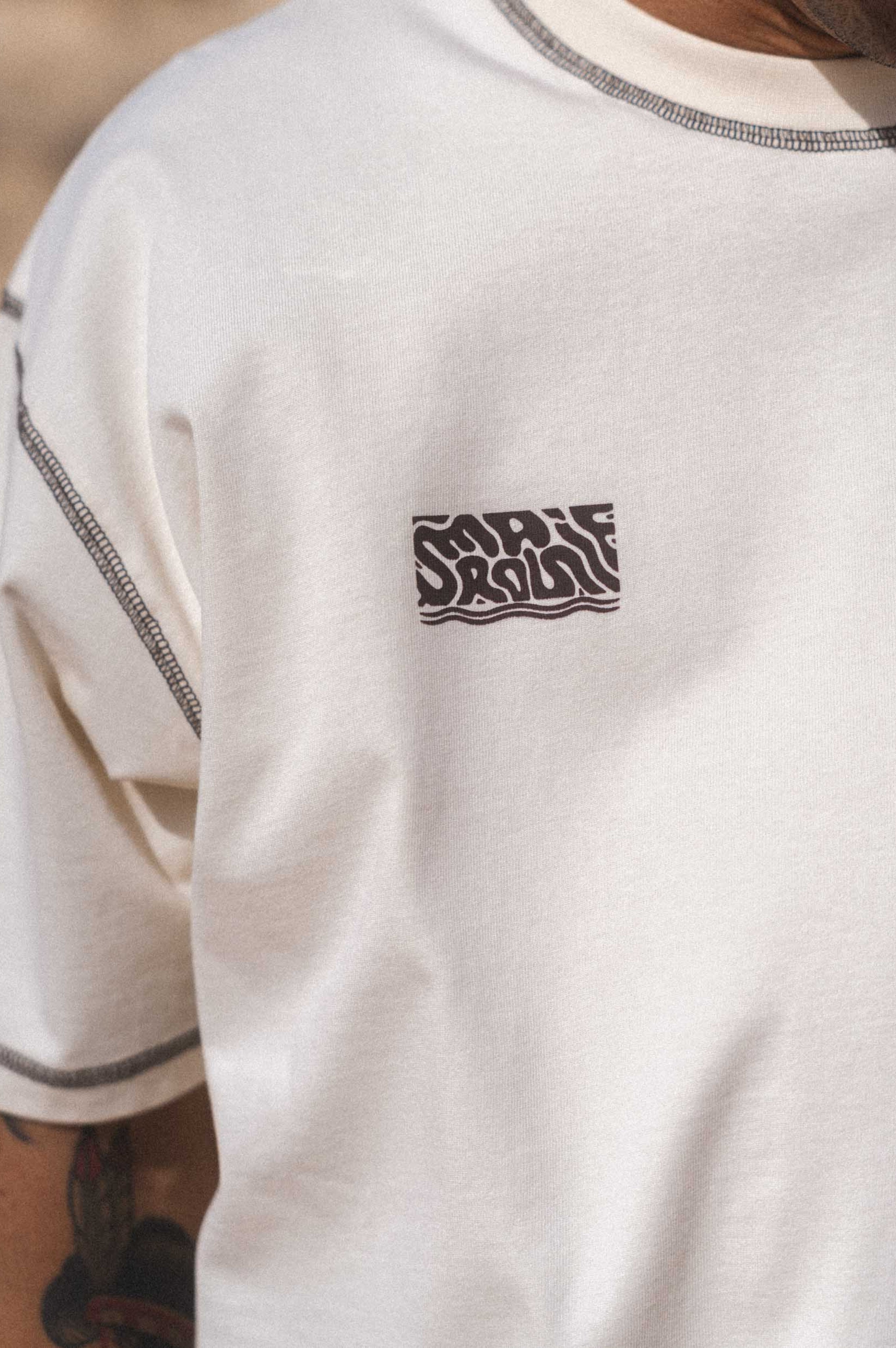 T-shirt Basique Écru | Fabriqué au Portugal