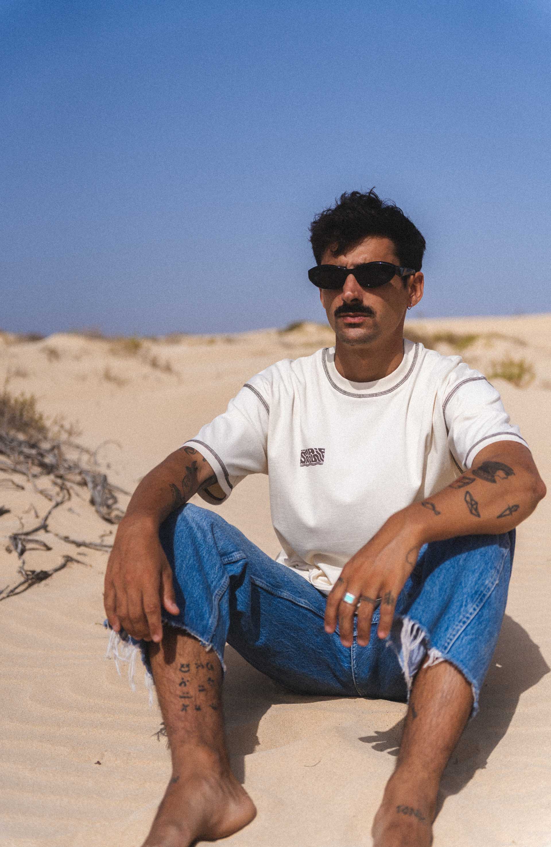 T-shirt Basique Écru | Fabriqué au Portugal