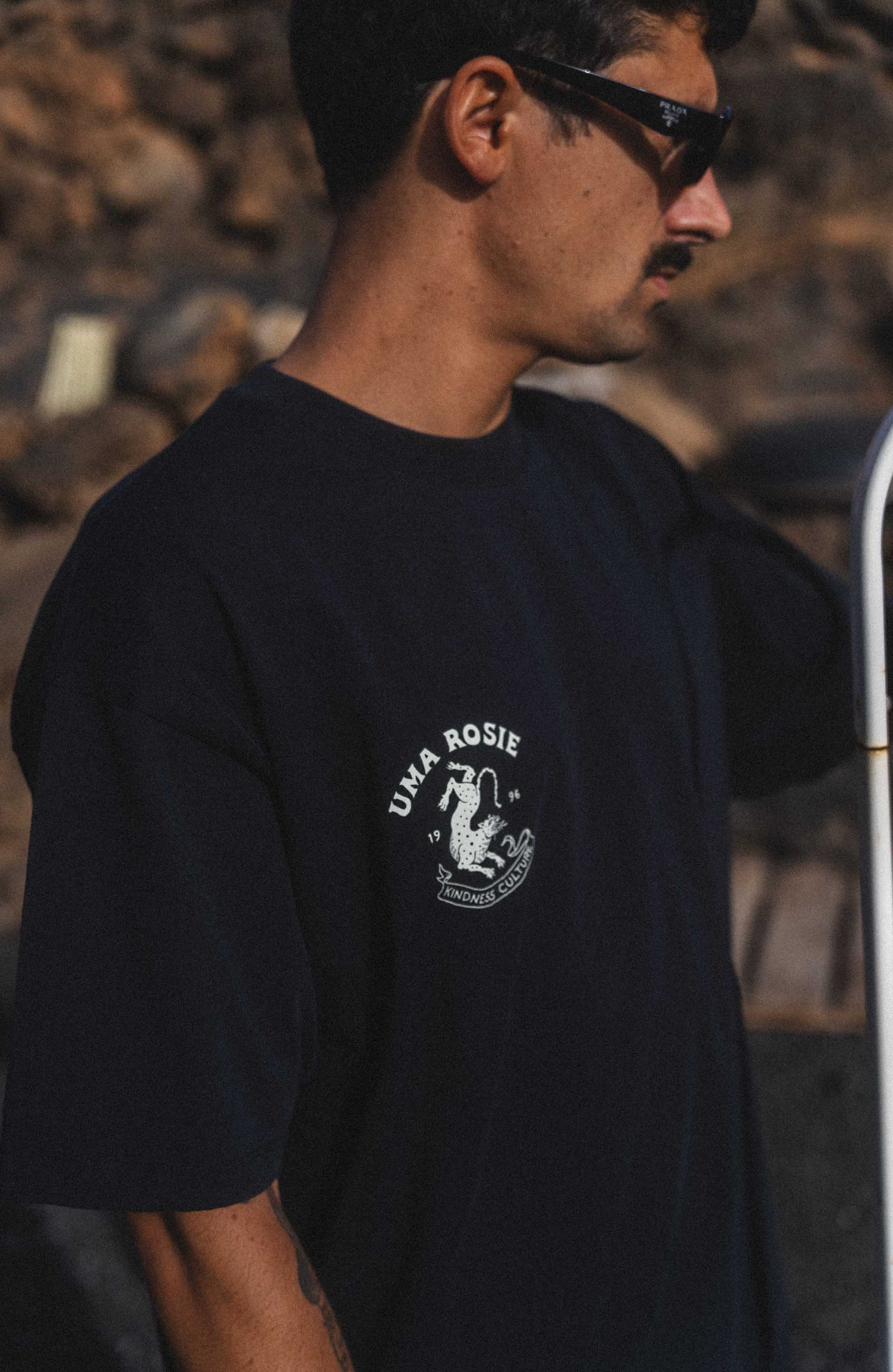 T-shirt Noir Imprimé Tigre | Fabriqué au Portugal