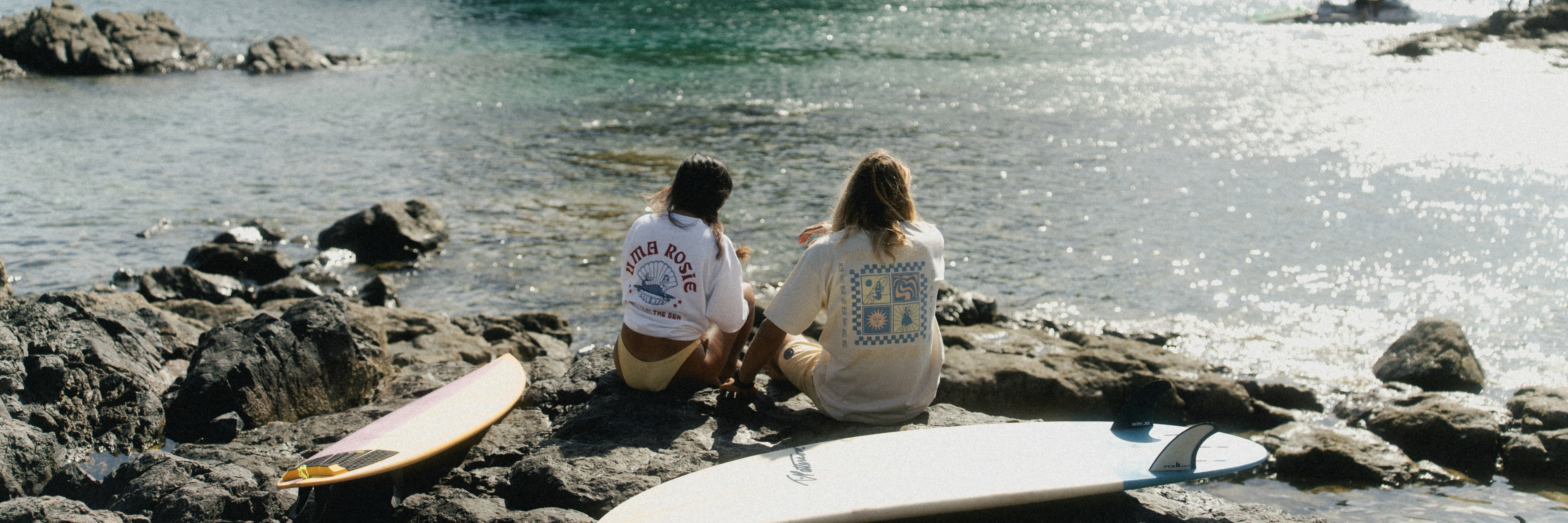 t-shirt made in france blanc surf wear avec imprimé coquillage