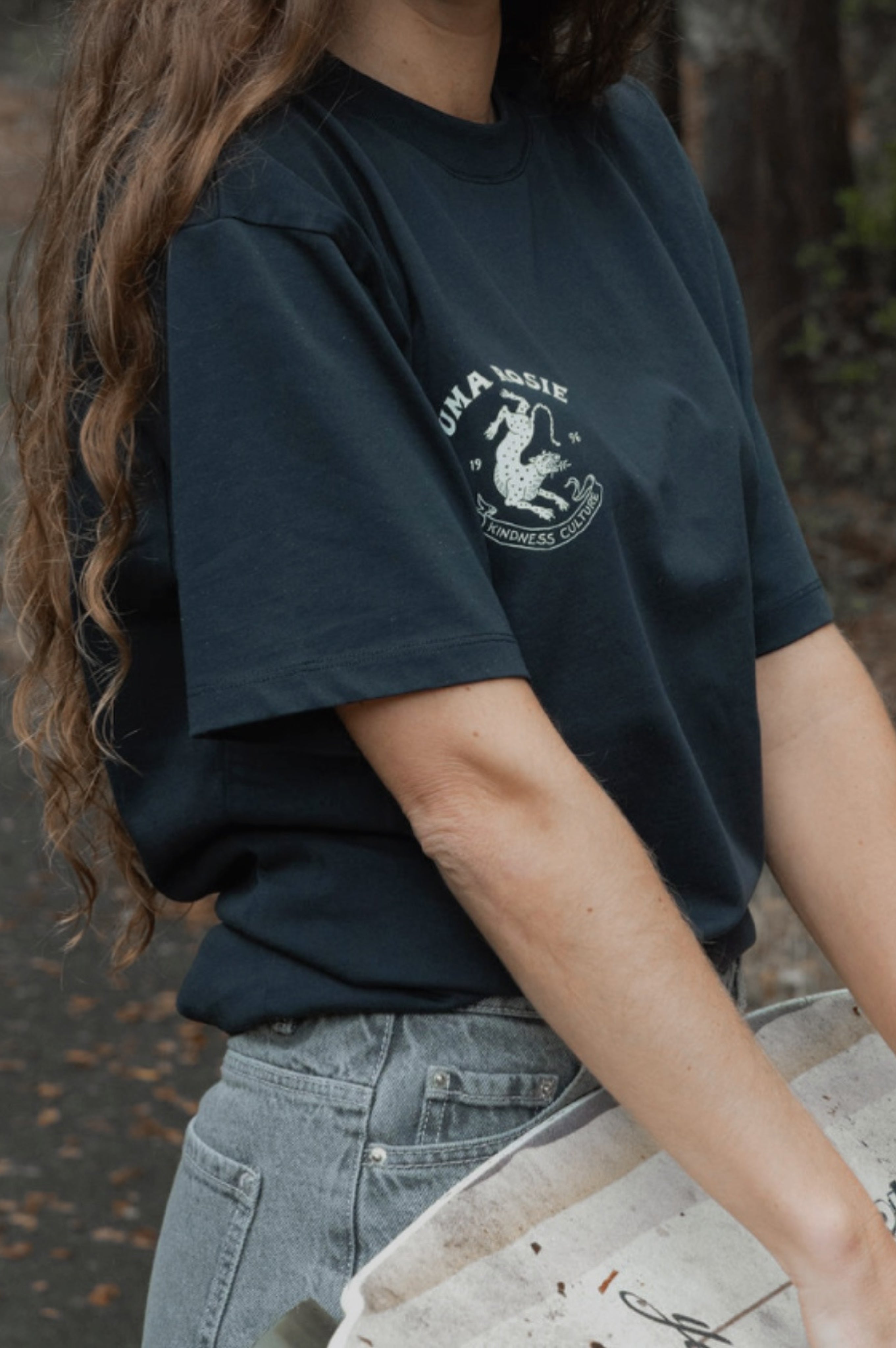 T-shirt Noir Imprimé Tigre | Fabriqué au Portugal