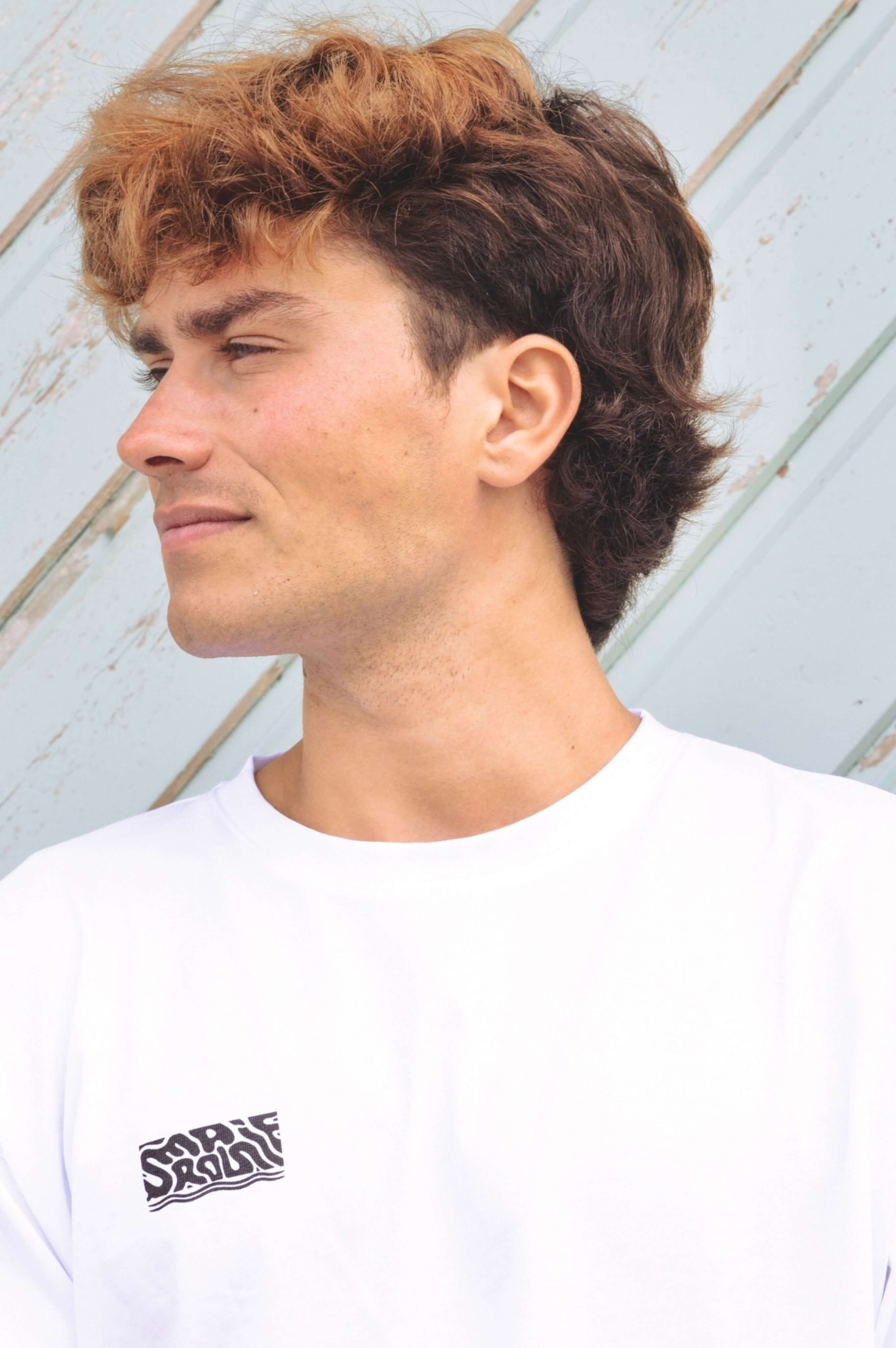T-shirt durable épais blanc pour Homme et Femme skate style