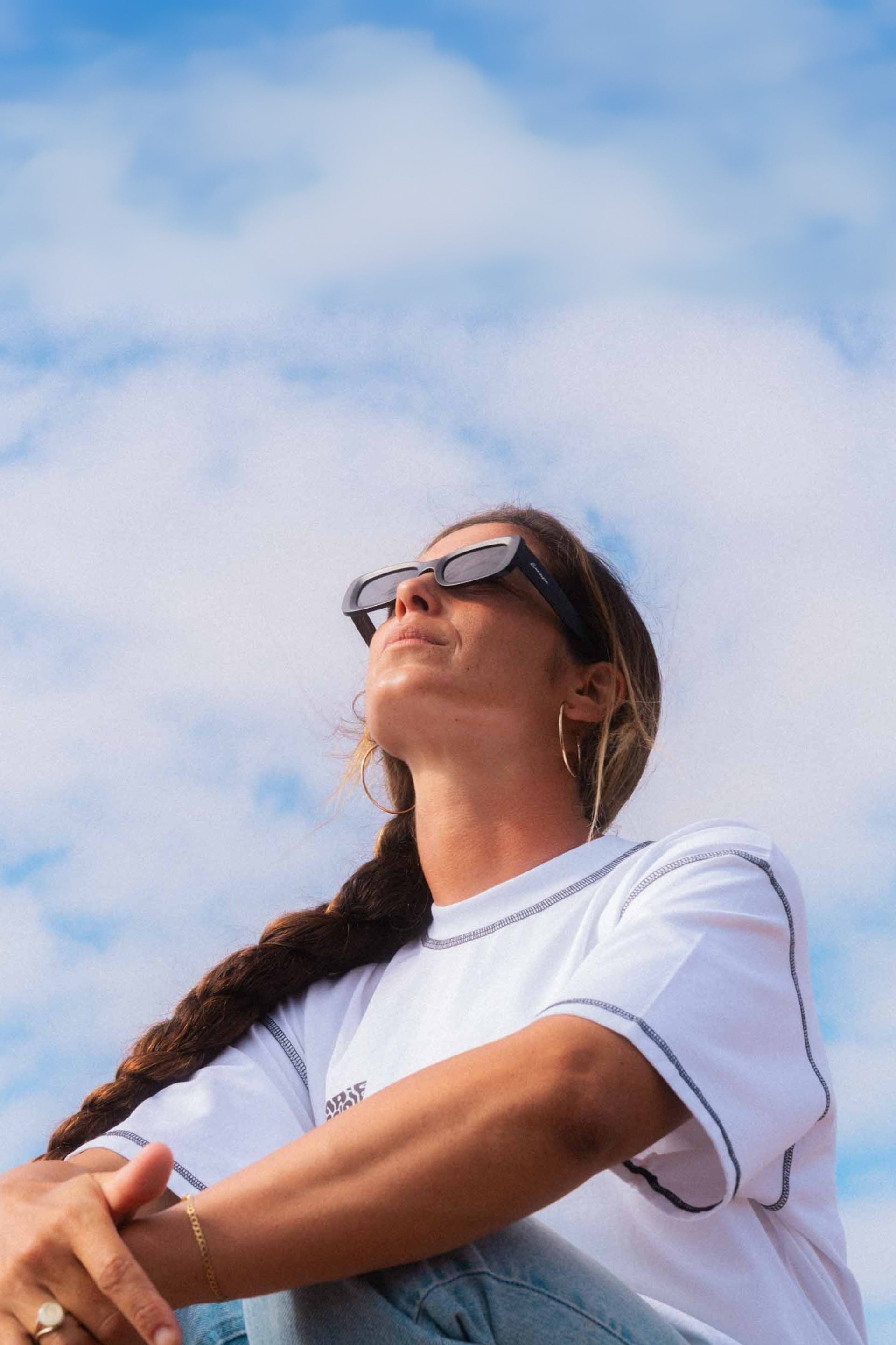 t-shirt blanc coutures noires eco responsable femme